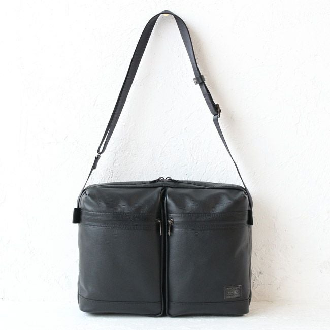PORTER FIELD ショルダーバッグ レザー ボディバッグ カード 黒 PORTER FIELD ショルダーバッグ レザー ボディバッグ カード 黒
