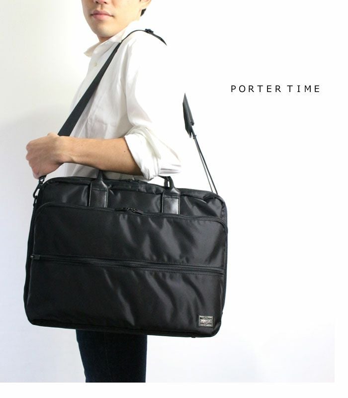 美品 PORTER 吉田カバン ポーター タイム Lブリーフケース 2WAY 黒 PORTER ポーター タイム 2WAYブリーフケース(L) 655-08298 ビジネス