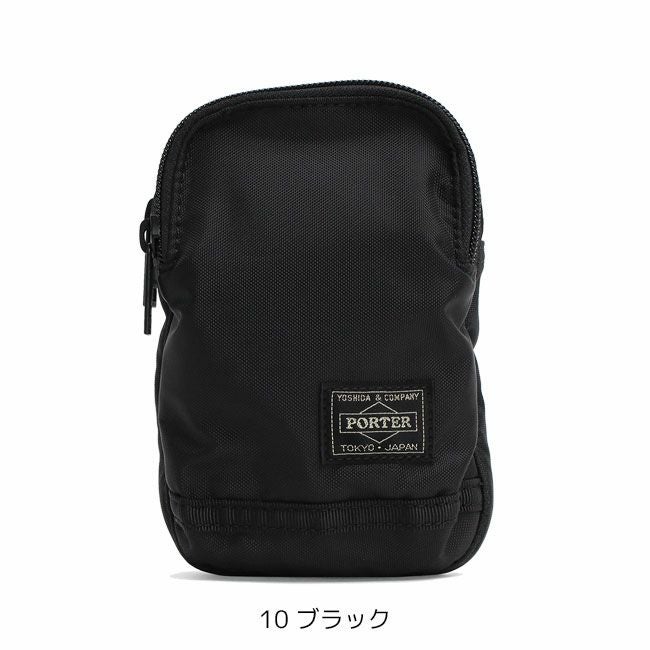 PORTER ストライプ ブラックポーチ PORTER ポーター フラッシュ ショルダーポーチ | TOZAI NANBOKUYA