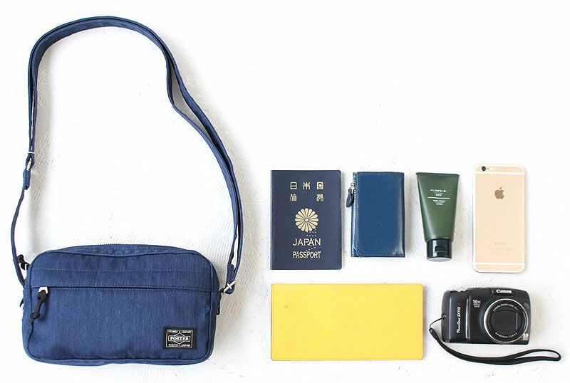 PORTER ポーター★デニム地 大きめのショルダーバッグ 美品 男女兼用