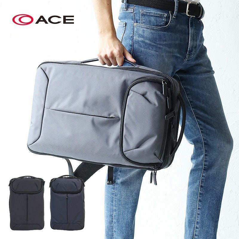 【美品】ace. エースジーン デュアルポーズ ビジネスリュック✳︎グレー ace. GENE LABEL エース ジーンレーベル デュアルポーズ ビジネス
