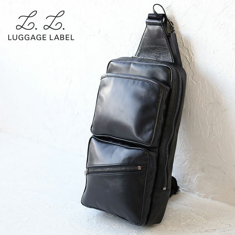 LUGGAGE LABEL ELEMENT ボディバッグ 保存袋付き ブラック ELEMENT（LUGGAGE LABEL） ラゲッジ レーベル エレメント スリング