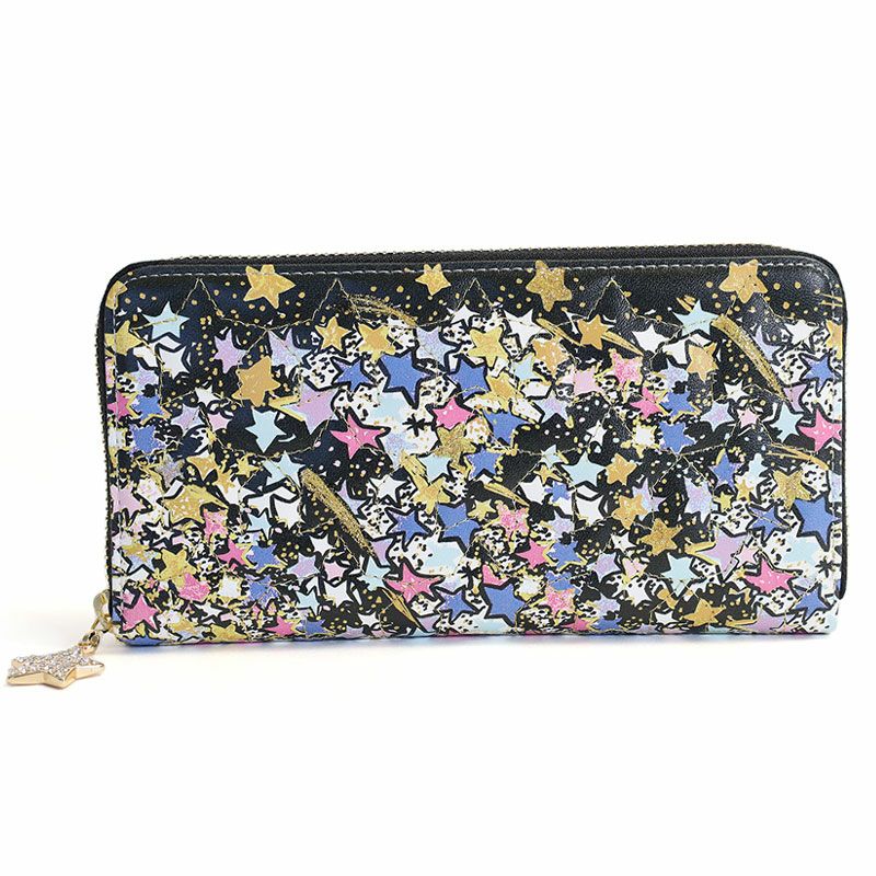 tsumori chisato 長財布 七星宇宙ネコ ツモリチサト ホワイト 星 ツモリチサト 財布 バッグ 二つ折り財布 折財布 軽量 本革 ネコ