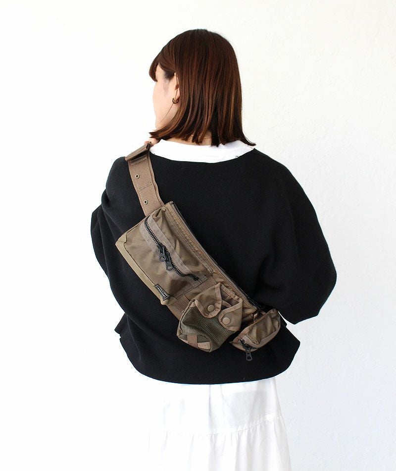 【希少美品】PORTER × M.U.G コラボ デニールナイロンウエストバッグ PORTER】ポーター『タンカー 村上隆コラボ ウエストバッグ』メンズ