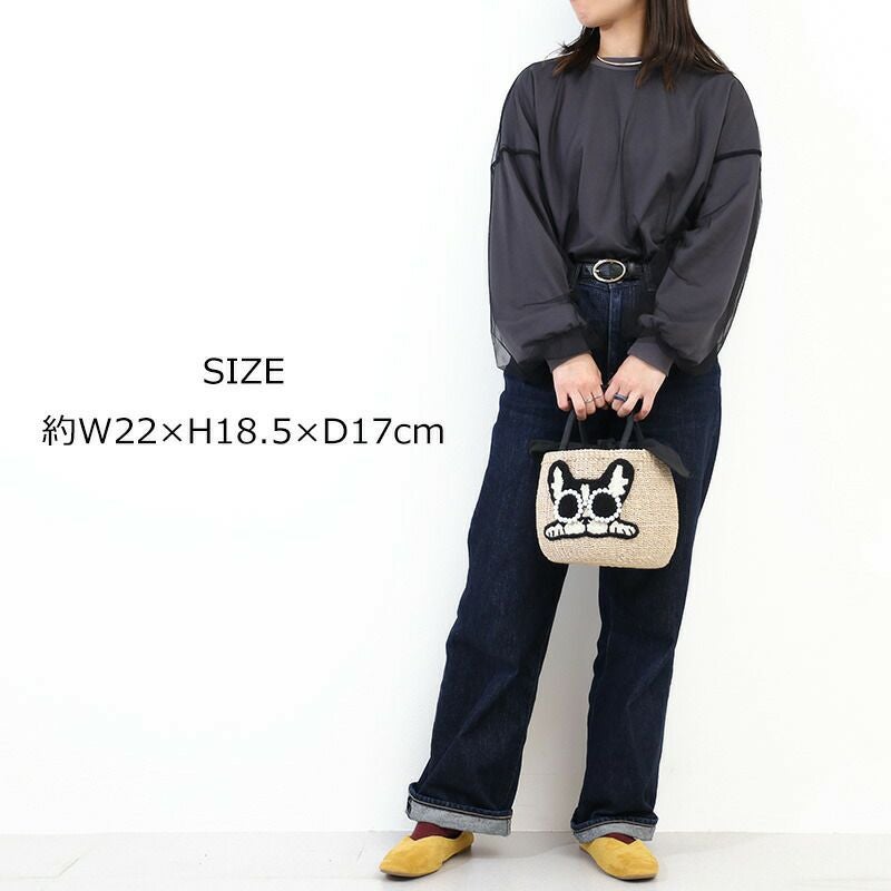 アジョリー　ビーズ持ち手大型篭バック　試着のみ 000000012029-02.jpg?size=xl&w=