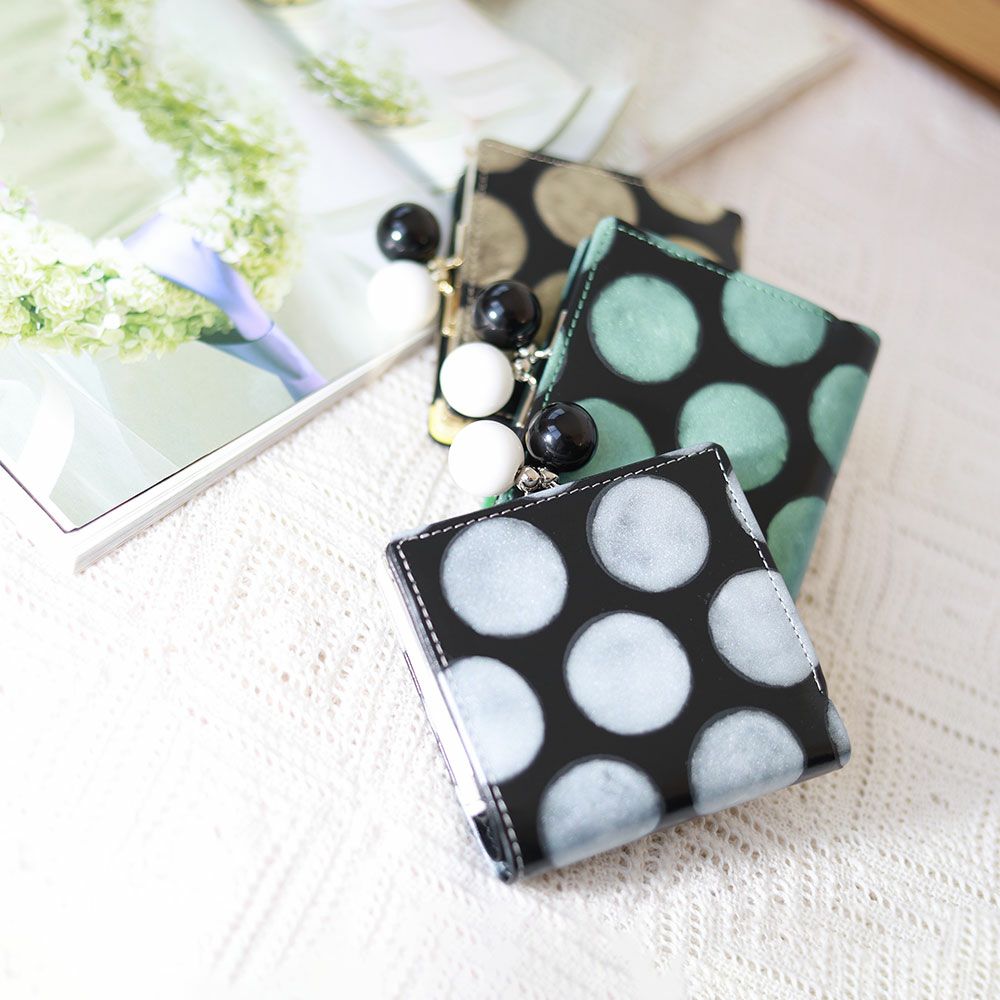 tsumori chisato CARRY フルムーンドット がま口二つ折り財布 | TOZAI