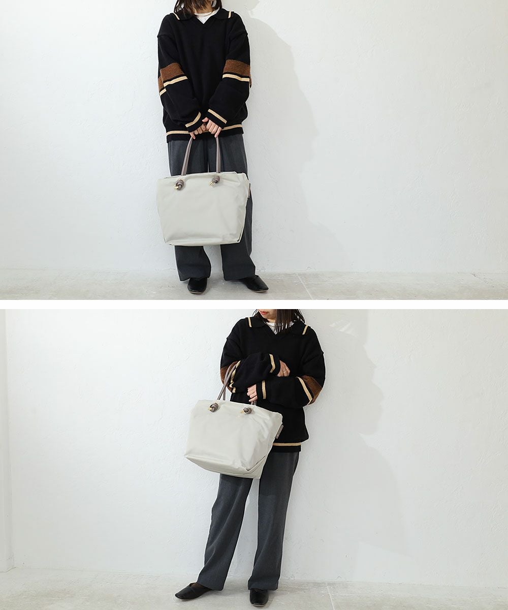 VIOLAd'ORO ノットハンドルナイロン トートバッグ | TOZAI NANBOKUYA