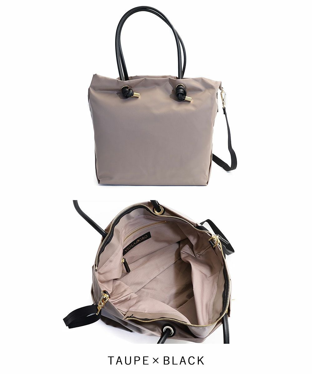 バッグ VIOLAdORO VIOLAd'ORO ノットハンドルナイロン トートバッグ k-sale | TOZAI