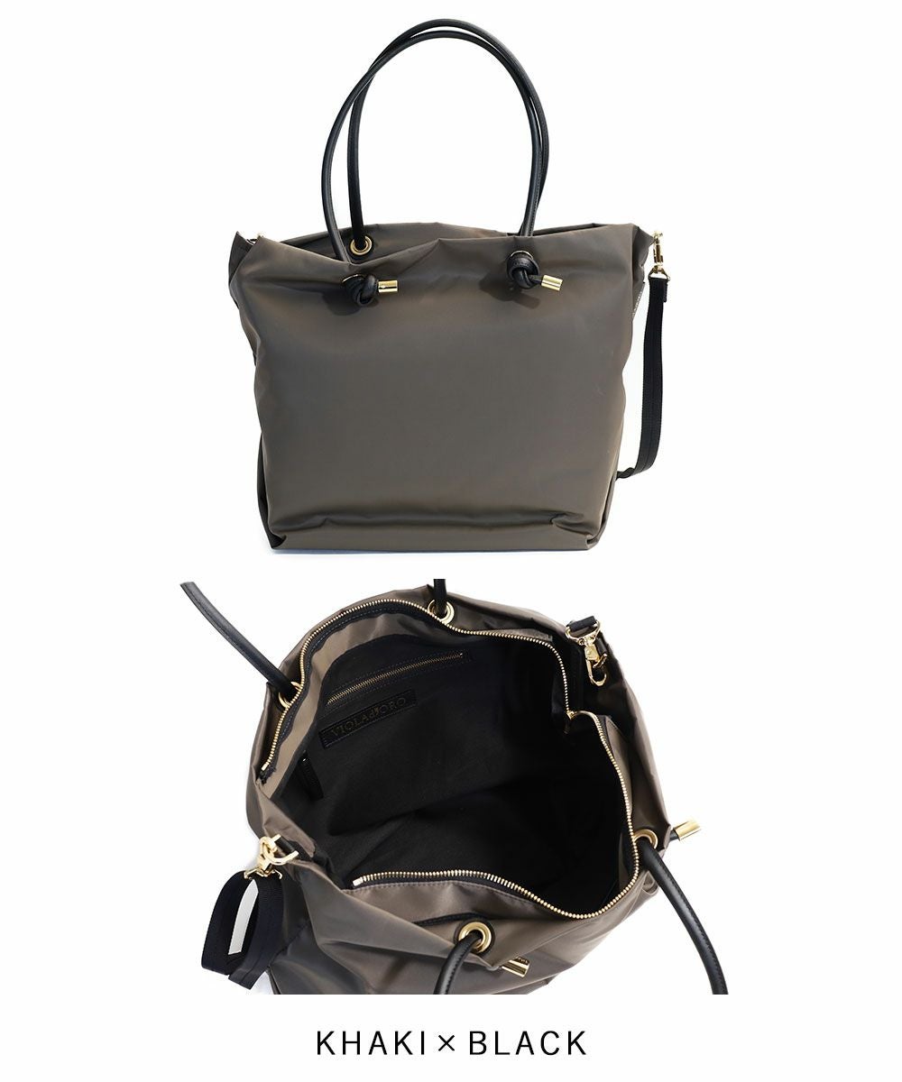 VIOLAd'ORO ノットハンドルナイロン トートバッグ k-sale | TOZAI