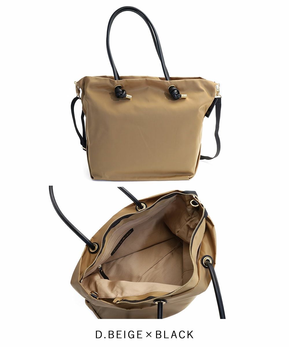 VIOLAd'ORO ノットハンドルナイロン トートバッグ k-sale | TOZAI