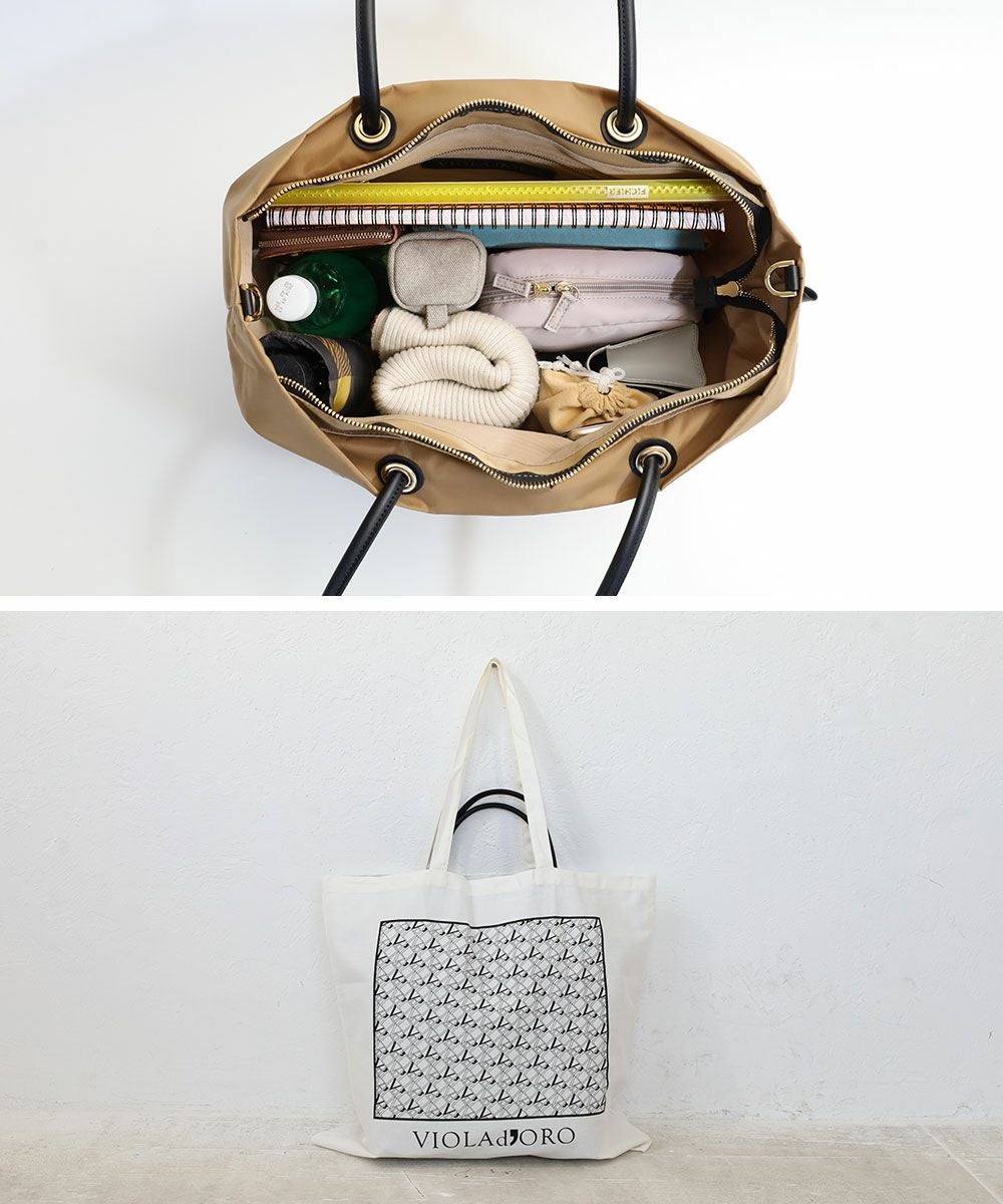 VIOLAd'ORO ノットハンドルナイロン トートバッグ | TOZAI NANBOKUYA