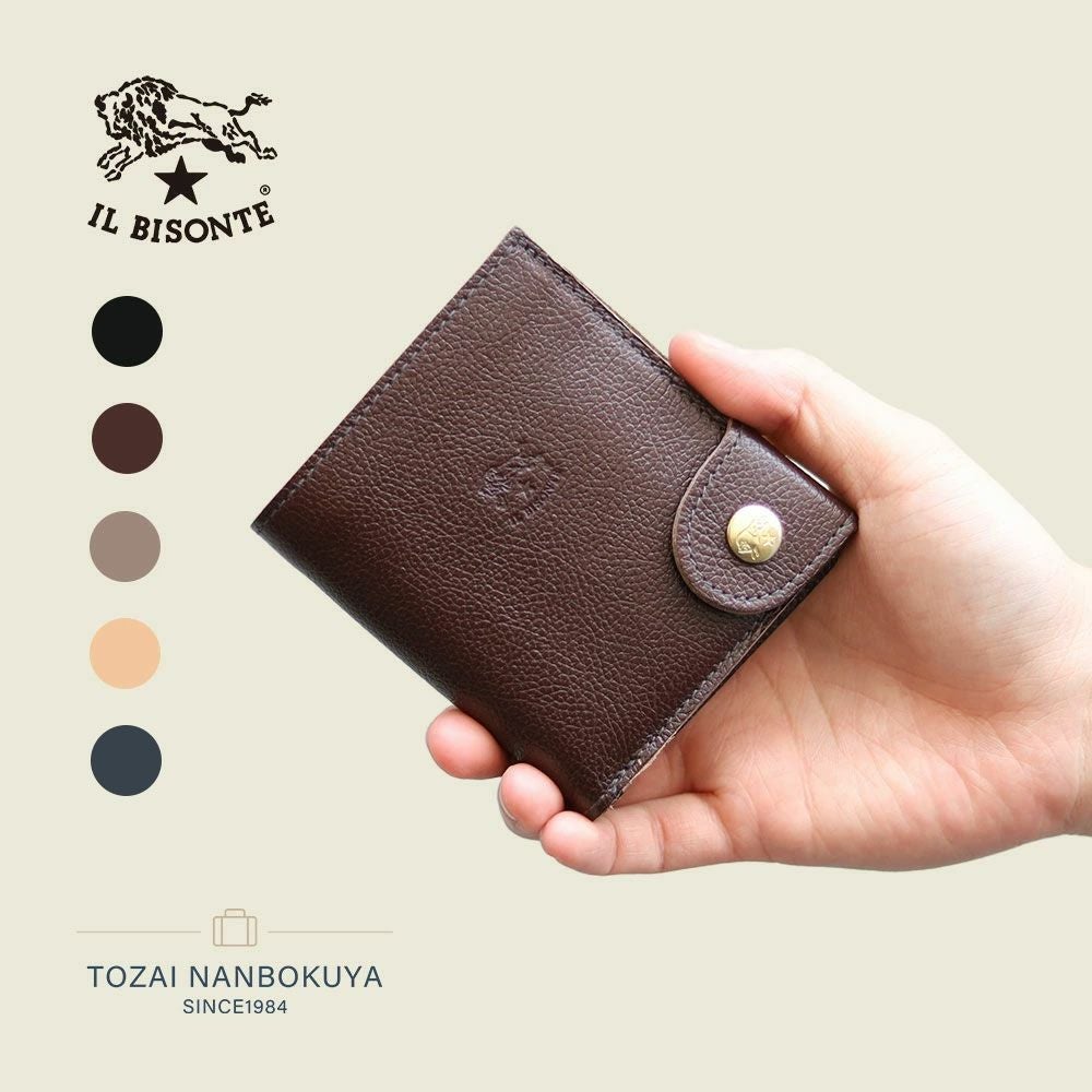 IL BISONTE バーガンディ 二つ折り財布 IL BISONTE 二つ折り財布 | TOZAI NANBOKUYA
