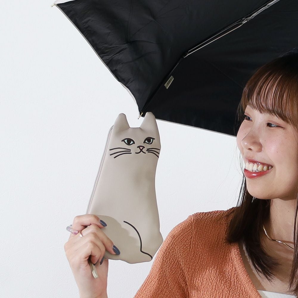 because PUおでかけキャット 折り畳み日傘 | TOZAI NANBOKUYA