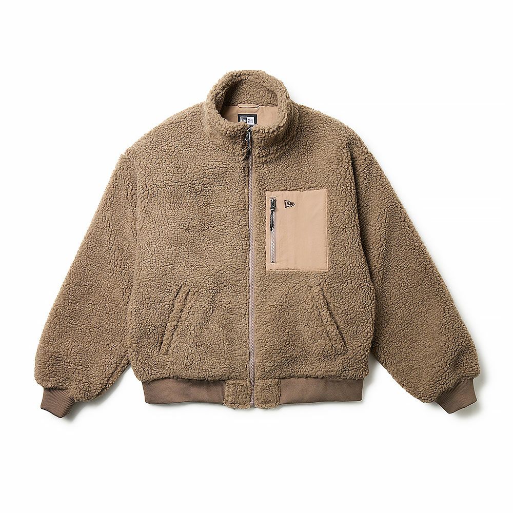 NEW ERA ボアブルゾン ブラック FW25 オーバーサイズド | TOZAI NANBOKUYA