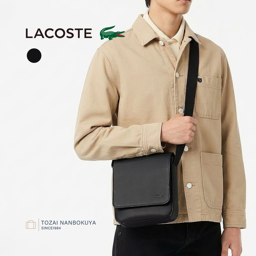 LACOSTE メンズクラシック スリムフラップサッチェルバッグ | TOZAI