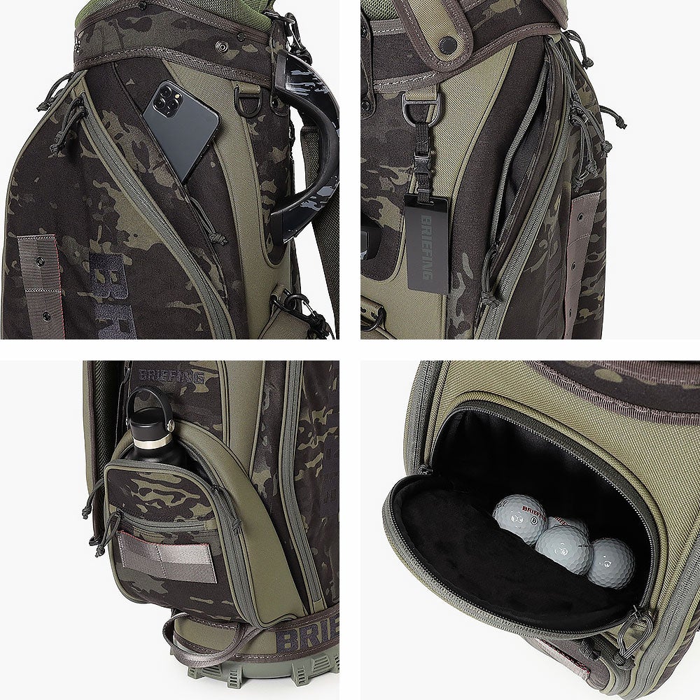 【プロフ必読：新品】 Golfickers カートバック　Camo BRIEFING GOLF CR-5 #04 CAMO COMBI カート式キャディバッグ | TOZAI