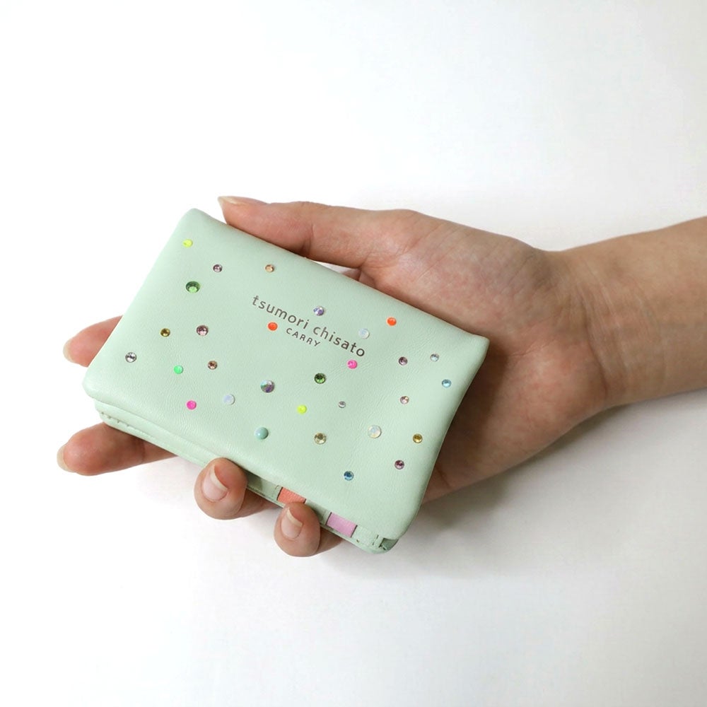 tsumori chisato CARRY キラキラ石 がま口 二つ折り財布 tsumori chisato CARRY キラキラ石 がま口二つ折財布 | TOZAI NANBOKUYA