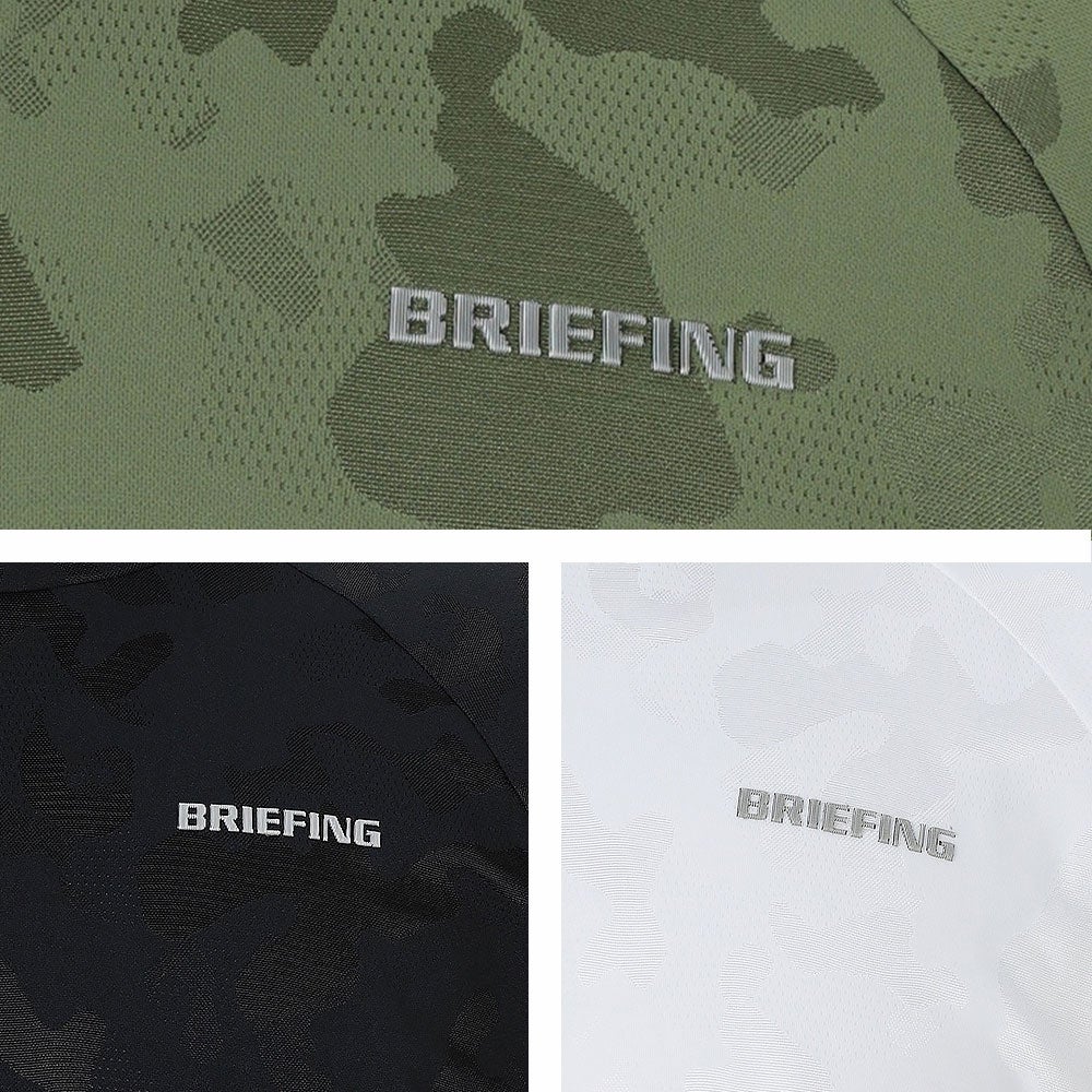 BRIEFING GOLF メンズ カモ柄ジャガードトップス リラックスフィット