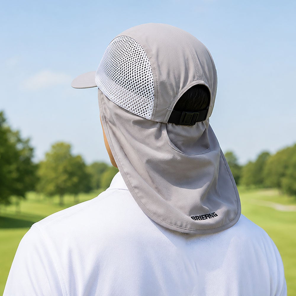 BRIEFING GOLF クールコア サンガード付きサイドメッシュキャップ