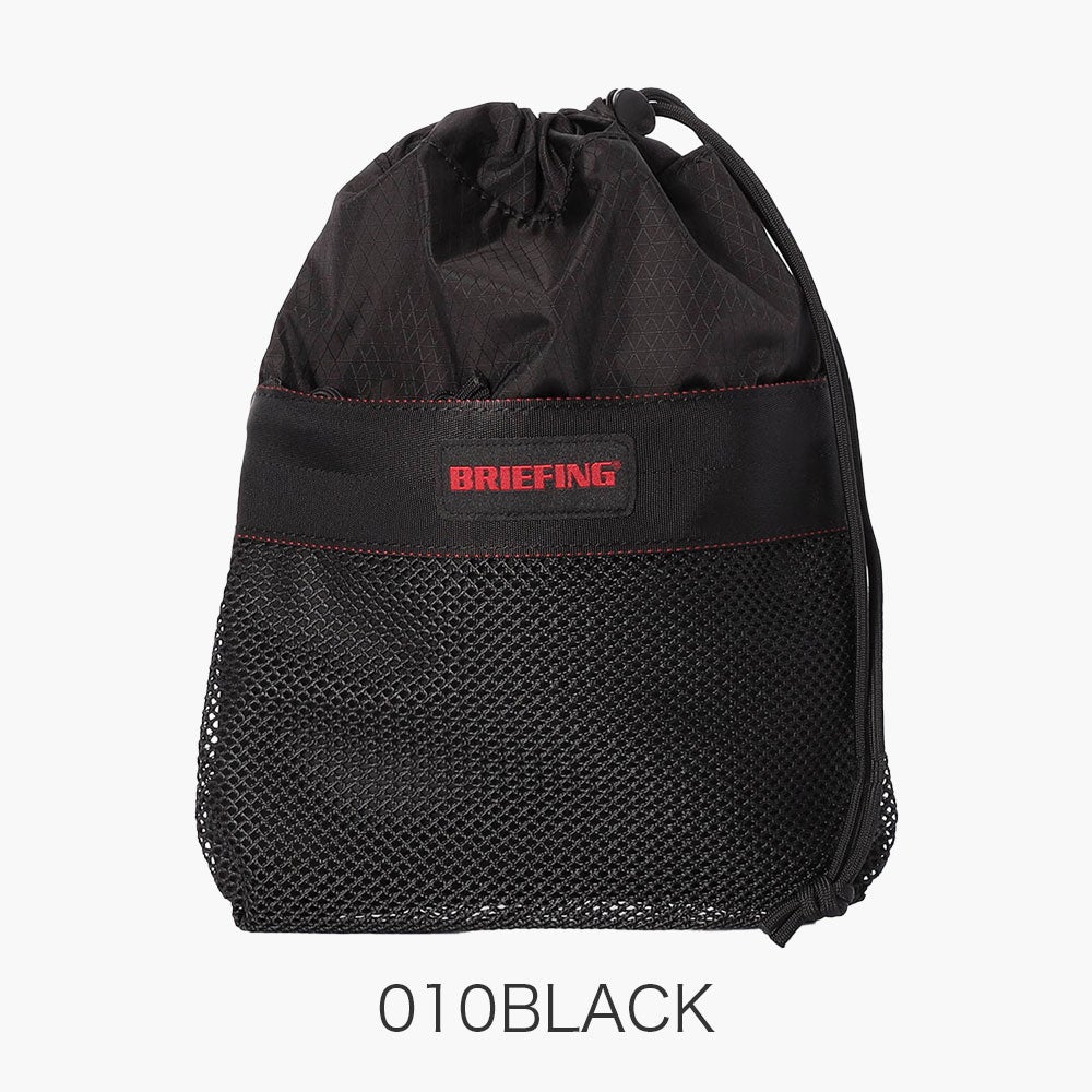 BRIEFING SOLID LIGHT MESH DRAWSTRING POUCH S ドローストリング