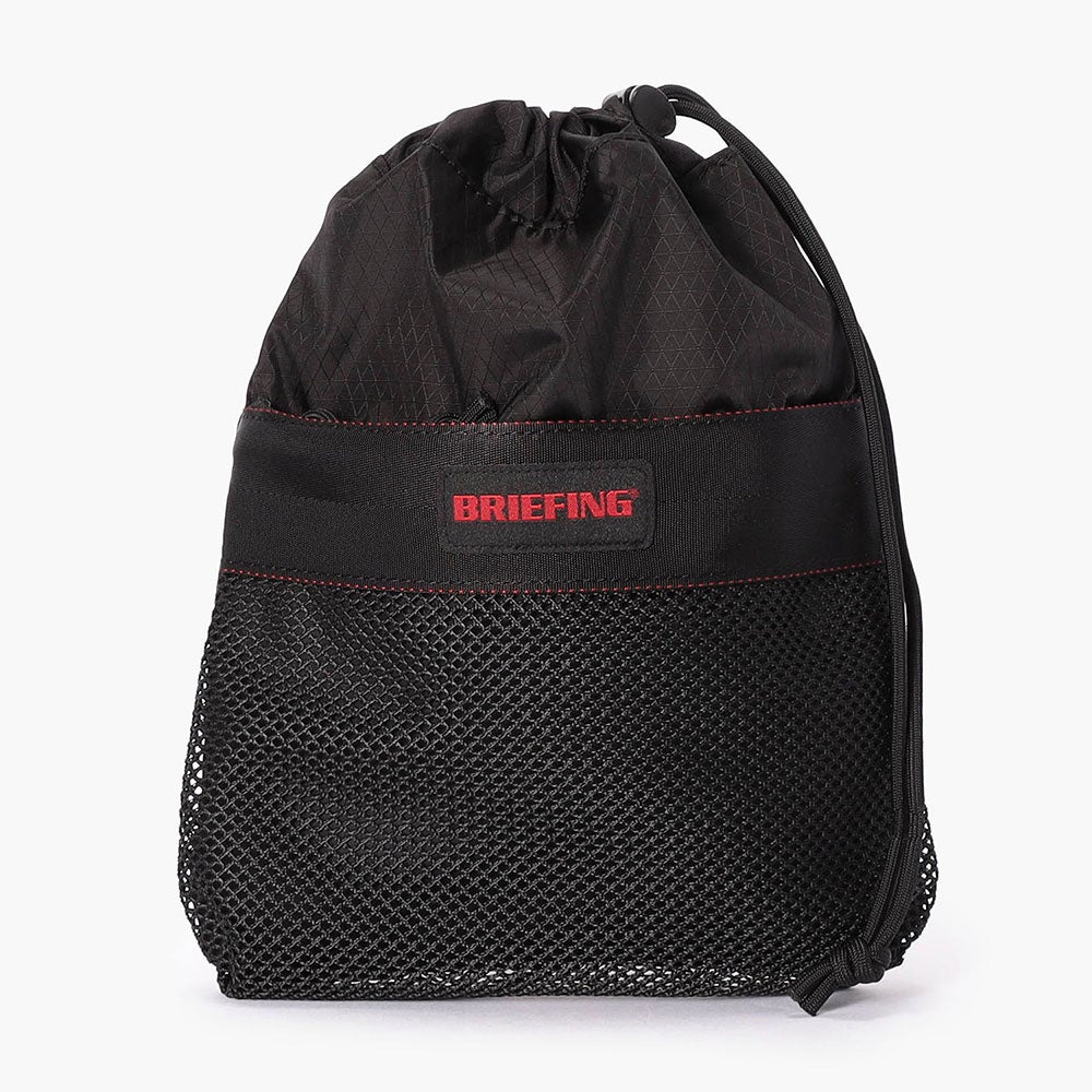 BRIEFING SOLID LIGHT MESH DRAWSTRING POUCH S ドローストリング