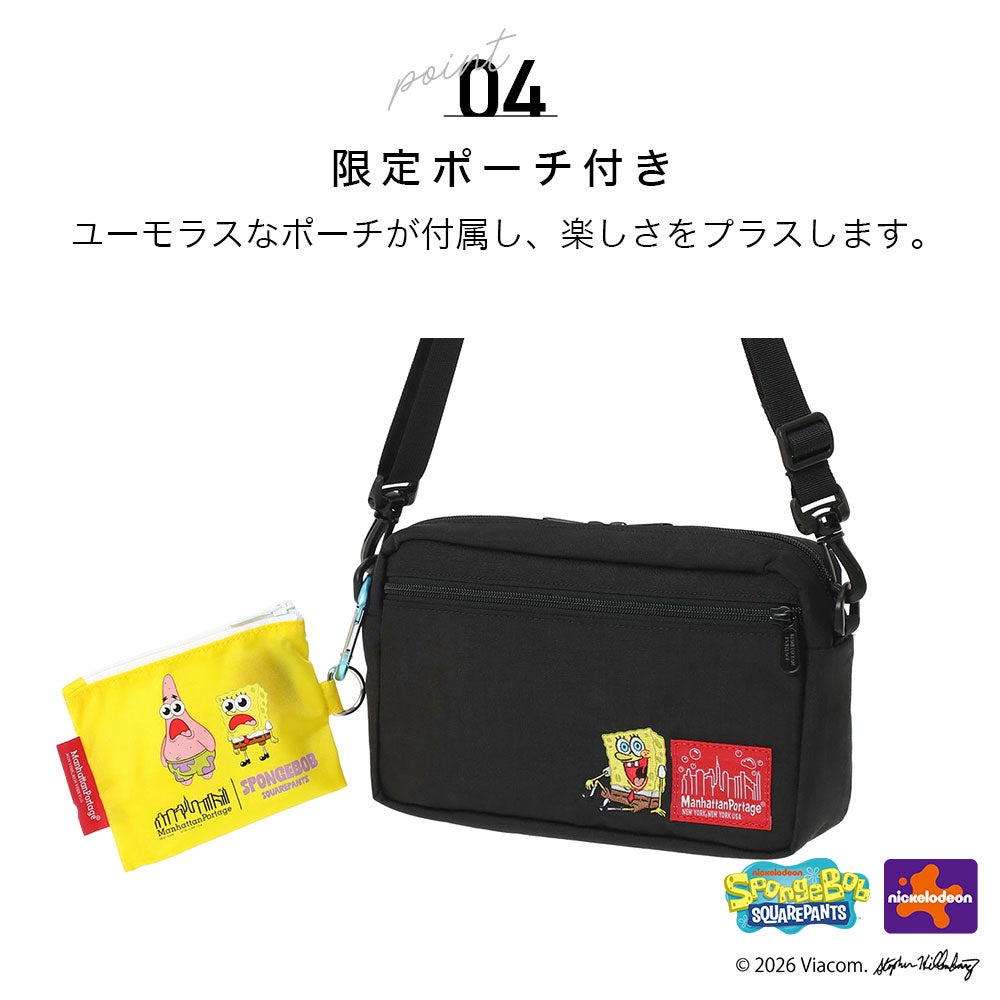 Manhattan Portage スポンジボブ ミニショルダーバッグ ポーチ付き